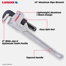 LENOX Aluminum Pipe Wrench, 14 Inch (LXHT90614)