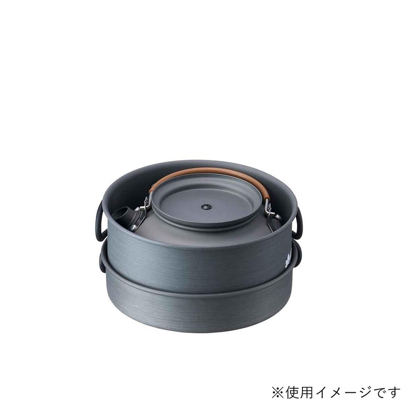 LOGOS 81210211 Hot Draining Cooker Set, Gray, Pot, Approx. Diameter