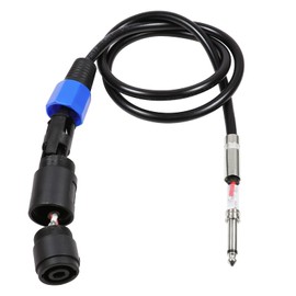 HBU Pack of 1 3.3 Feet Speakon Female to 1/4" Male Cable - 1 Pack 1-Meter Pro Audio Patch SpeakON Jack Connector to 1/4-Inch (6.35mm) TS Speaker Interconnect Wire