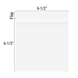 Golden State Art, 100 Pack 6X6 Clear Bags for Mats, Pictures, Acid-Free, 6-1/2" x 6-1/2"