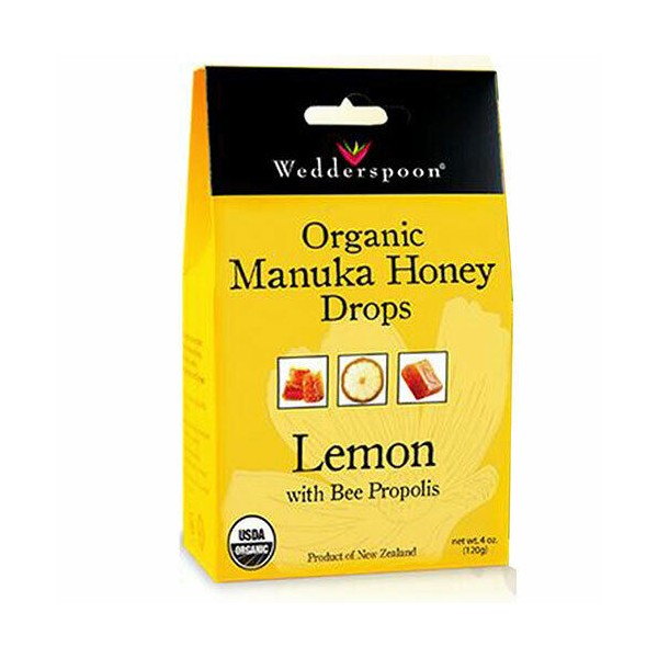 Manuka Honey Drop Lemon 4 OZ  by Wedderspoon Organic