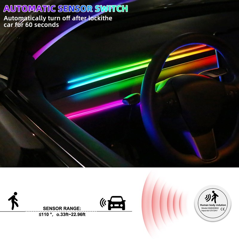 Acrylic Interior Car LED Strip Light 43-inch, which fit for