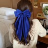 Big Silky Satin Hair Bows for Women Girls,Large Long Tail