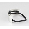 Silver metal cuff genie style ponytail holder stretch elastic pony