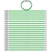 20 PCS Stainless Steel Loops,Key Chain,Keyrings(0.078 * 5.9 in,Green)
