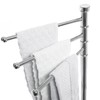 MyGift 38 Inch Silver Metal Freestanding Towel Rack for Bathroom