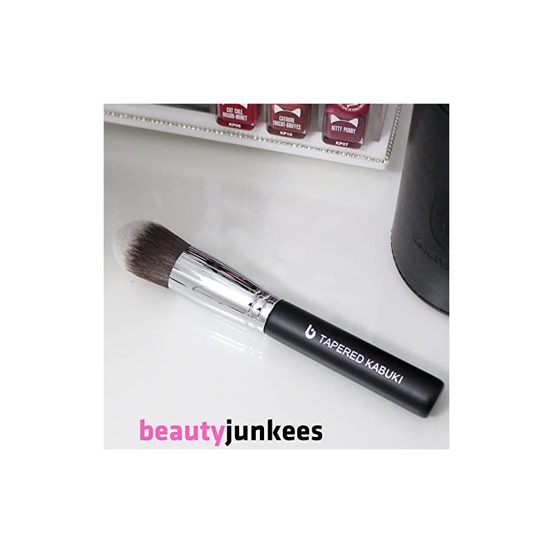 Kabuki Makeup Brush Set with Free Travel Brush Holder Includes