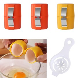 Ruayia Egg Shell Opener with Egg Separator, Egg Shell Opener with Egg Yolk Separator, Egg Peeler, Egg Cracker Tool Egg Shell Opener