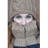 styleBREAKER Women’s Warm Cable Knit Gloves with Double Cuff 09010009