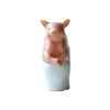 Gemmia Miniature Fairy Garden Pig Figurines- Toilet Thinking Pig (PVC