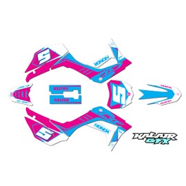 Kalair GFX Graphics Kit for Honda CRF110F (2019-2024) Venom Series Magenta 21 Mil - Dirt Pit Bike Motorcycle Stickers, Dirtbike Racing Automotive Decal Motocross Accessories no-Plastics
