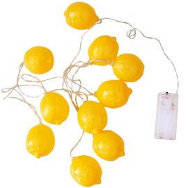 Elegani 10 LED Lemon String Lights – Warm White Indoor Outdoor Décor