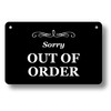 OriginDesigned Black 'Sorry OUT OF ORDER' Acrylic Sign, 5.5" x