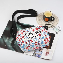 WSNANG Emergency Medical Technician Gift So God Made An EMT Crossbody Bag EMT Appreciation Messenger Bag (God EMT)