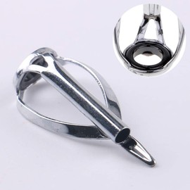 LNJLQW 10pcs Fishing Rod Fishing Rod Line Guide Eye Ring Top Guide Rod Guide Stainless Steel Fishing Rod Tip Rod Repair Replacement 5 Sizes 1.2mm 1.4mm 1.6mm 1.8mm 2.0mm