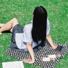 Small Flower Han River Waterproof Picnic Mat 1pc Black