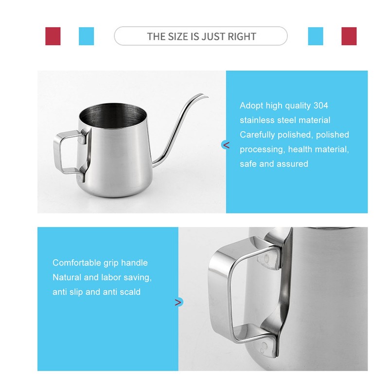 350ml Stainless Steel Hanging Ear Coffee Pot Gooseneck Spout Coffee