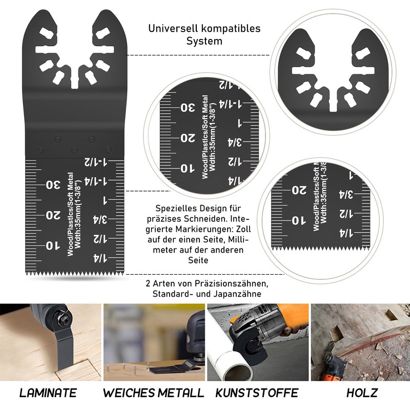 MaxAwe 33-Piece Oscillating Saw Blades Kit, Multitool Saw Blade Set