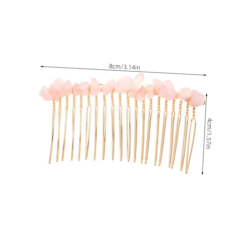 Healvian 2pcs Natural Hair Side Combs for Women Elegant Teeth