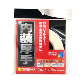 Wake Industry WEB026 Interior Thick Strong Double Sided Tape 0.03 x Width 0.4 inches (10 mm) x Length 32.8 ft (10 m) Interior Fittings Panel Fixing
