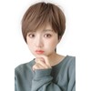 Bright Lara hf1284-RC-M Short Full Wig, Bob, Natural Wig, Men's