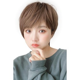 Bright Lara hf1284-RC-M Short Full Wig, Bob, Natural Wig, Men's Clothing, Short Hair, Short Bob