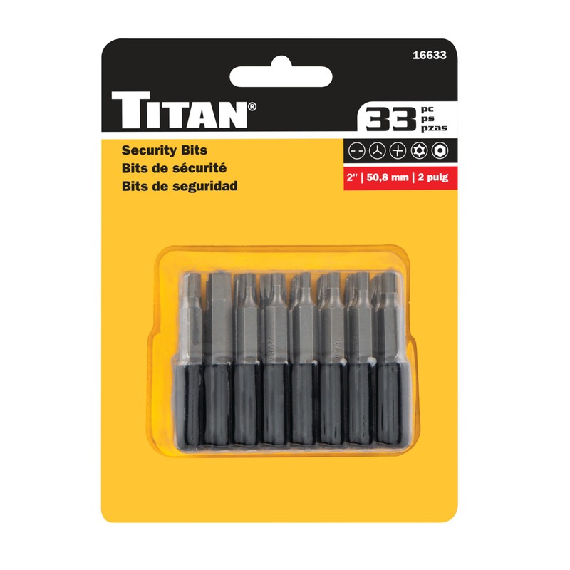 Titan 16633 33-Piece 2-Inch Security Bit Set