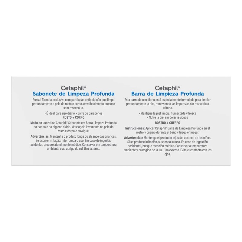 Cetaphil Barra de Limpieza Profunda 127g – Elimina impurezas sin
