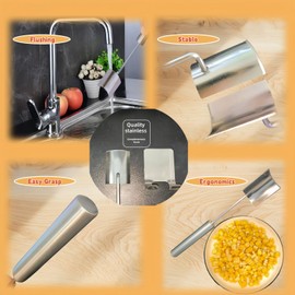 Corn Cob Peeler, Corn Stripper, Corn Peeler for Corn on the Cob, Corn Cob Stripper Tool, Protects Fingers, with Multifunctional Double Hooks, Efficient Design Perfect for Dining Enthusiasts (1pc)