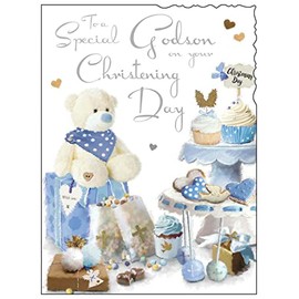 Jonny Javelin Special Godson On Your Christening Day Card