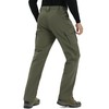 TACVASEN Men's Green Winter Tactical Cargo Pants, Water Repellent, High-Performance,