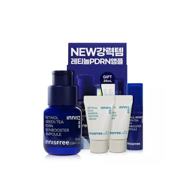 Innisfree 이니스프리 레티놀 그린티 피디알엔 PDRN 스킨부스터 앰플 세트 (eTV)