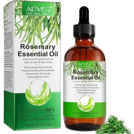 Aceite Esencial Romero 100% Puro Cabello Barba Cejas 120 Ml