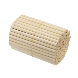 PATIKIL 1/4 x 4 Inch Wooden Dowel Rod, 110 Pcs Wood Dowels Unfinished Round Wood Sticks Hardwood Sticks for Craft DIY Projects Home Decor, Natural Color