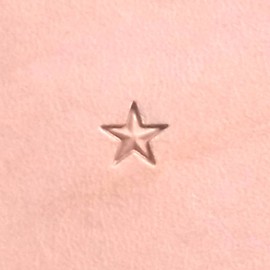Small Star Leather Stamp Z609 US Stamps 1/4" (6.4 mm)