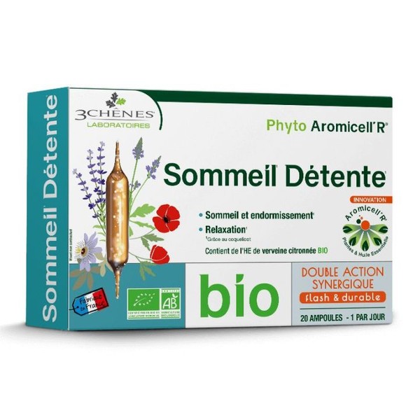 3-Chênes Phyto Aromicell'r Bio Sommeil Détente 20 ampoules