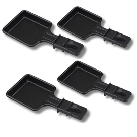 SOS ACCESSOIRE 4 Pack Non Stick Raclette Pans 1 to 12 Pieces Square Compatible with Tefal Raclette Machine Ergonomic Design and Easy to Clean