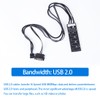 Motherboard 9pin USB Header Splitter with SATA Power Cable, Male