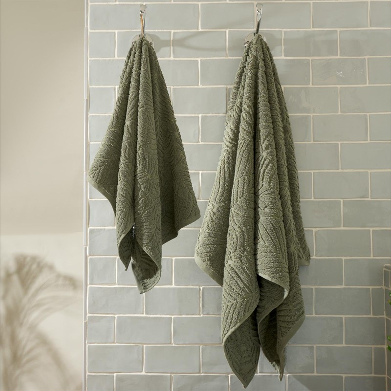 Brentfords Green Hand Towels for Bathroom, 100% Cotton Hand Towels