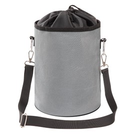 AFUOWER Clothespin Bag Holder Hanging Clothespin Bag with Hooks Large capacity Clothespin Storage Organizer for Clothesline Outdoor (Gray)