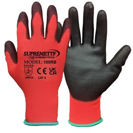 24 PAIRS PU COATED SAFETY WORK GLOVES GLOVE GARDEN GRIP MENS BUILDERS GARDENING (Large (9))