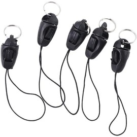 Juroicessry 10 Pcs Black Anti-lost Nylon Lanyards Phone Straps Hanging Head Lanyard Cords Phone Charms Badge Lanyards Pendant Buckle Small Sling Key Straps Cell Phone Charms