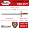 SZCO 29.5" Double Templar Knight Sword Set with Wall Plaque