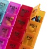 Tabtime Black Pill/Tablet Wallet, Weekly 7 Day Pill Box Organiser