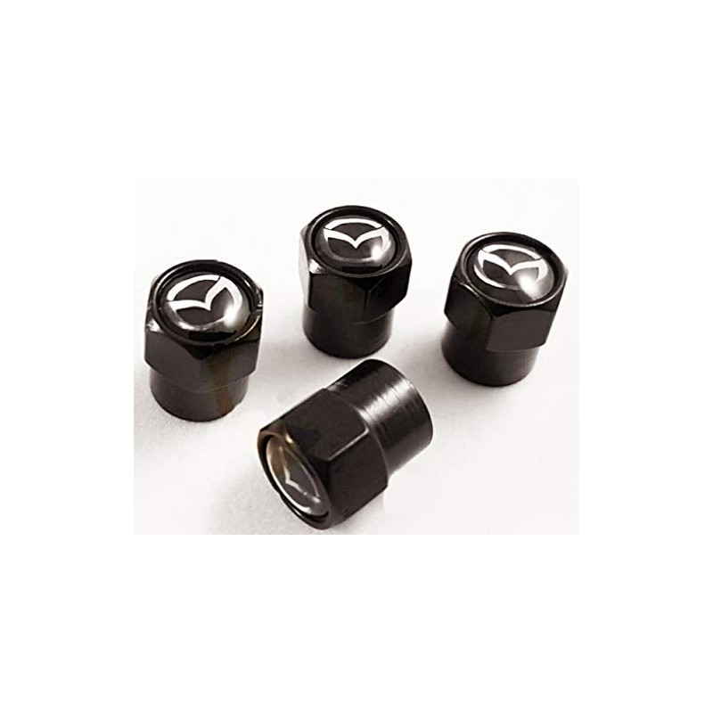Black Dust Valve Caps with Maz Black Logo. Flair Crossover