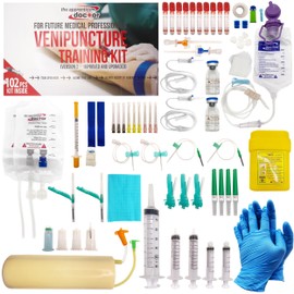 Apprentice Doctor IV & Phlebotomy Practice Kit with Online Training for Nurses & Phlebotomists. Practice & Perfect Venepuncture Skills Before Working on Real People (Updated Venipuncture Kit)