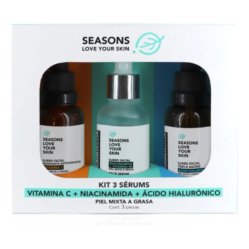 Trío Esencial Glow: Vitamina C + Niacinamida + Ácido Hialurónico