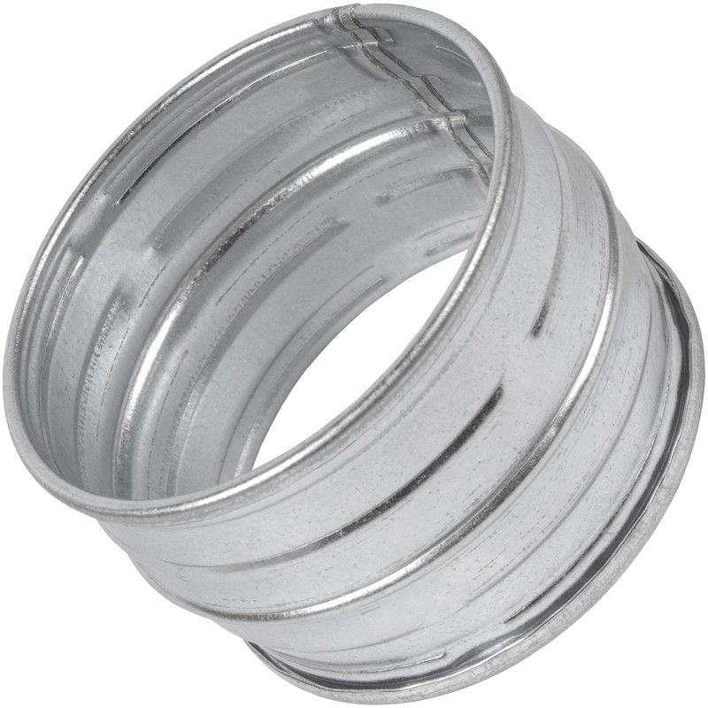 4" Inch Galvanized Metal Vent Duct Connector - Round Extension