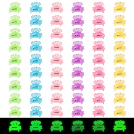 60pcs Mini Resin Animals, 6 Colors Mini Glow Miniature Statue Tiny Resin Animals Figures Cute Mini Garden Decor for DIY Crafts Miniature Landscape Dollhouse Decoration (Crab Style)