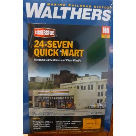 Walthers Cornerstone HO #3477   / 24-Seven Quick Mart - Kit --  (Kit Form) NEW